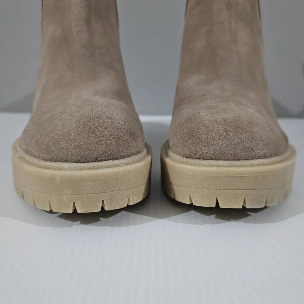 Dolce Vita Caster H20 Ankle Bootie Womens 10 Tan Suede Waterproof Platform Fall - Picture 6 of 16